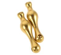 TOYANDONA 2 Pezzi Tappi Terminali Decorativi, Lega di Alluminio, Oro | Vetro e Armadi, Prevengono la Caduta degli Oggetti, Installazione Semplice con Viti, Uso Domestico
