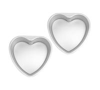 TOYANDONA 2 Pezzi Teglie Cuore per Dolci Stampi Bakeware Antiaderenti in Metallo per Biscotti Torte Cheesecake e Mousse Facili da Pulire Forme Cuore Riutilizzabili per Decorare e Preparare