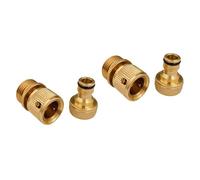 TOYANDONA 2 Set Adattatore per Tubo dell'Acqua Accoppiatore Idrico da Giardino Connettori Collegamento Rapido del Tubo Connettore Rapido per Irrigazione Tubo Flessibile Golden