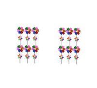 TOYANDONA 2 Set Decorazioni Di Petali A Forma Di Cuore Girandole Per Giardino Mulino A Mestiere Delle Girandole Ruota Mulini A Da Giardino Ornamento Girandola Plastica 6 Pezzi*2