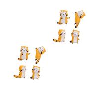 TOYANDONA 2 Set Ornamenti Di Decorazione Della Torta Da Forno Animali Piccolo Decorazioni Topper in Resina Per Torte Arredamento Procione Statue Di Procioni Pvc Giallo 4 Pezzi*2
