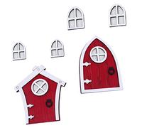 TOYANDONA 2 Set Porte per in Legno Decorazioni Miniature delle e da Design Realistico e per Ed Esterni