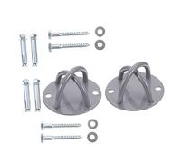 TOYANDONA 2 Set Staffa per Cinghie di Sospensione Attrezzatura Palestra Gym Set Kit Palestra Set Palestra Gancio sospeso robusti Ganci oscillanti Ganci per Amaca Yoga Ferro Raffinato Grey