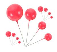 TOYANDONA 20 Decorazioni Cake Topper Palline in Colorate per Compleanno Matrimonio Pick per Cupcake con Design Sferico Sicuro