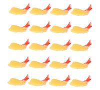 TOYANDONA 20 Miniature Tempura Shrimp Props Realistic Seafood Model For Dollhouse Kitchen Authentic Design For Diy Projects e Giocattoli Educativi