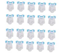 TOYANDONA 20 Pezzi adesivi del mese Neonato kit arredamento oggetti di scena per giochi per shower oggetti di scena per la previsione del genere Adesivi autoadesivi di fascia alta Blue