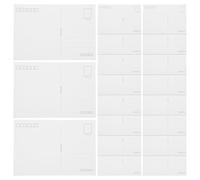 TOYANDONA 20 Pezzi Cartolina Bianca Liscia, Carta Spessa per Messaggi | Lato Postale senza Busta, Superficie Scrivibile, per Lettere e Invii, Semplice ed Elegante
