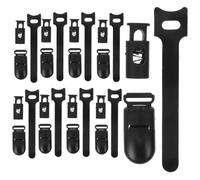 TOYANDONA 20 Pezzi Clip Fermabandiera da Giardino in Plastica Nera, | Pali e Supporti da Giardino, Installazione Semplice, Mantiene il Vessillo Fermo, Aspetto Ordinato