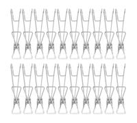 TOYANDONA 20 Pezzi Clip in Acciaio Inox con Coda Lunga e Ganci, Argento