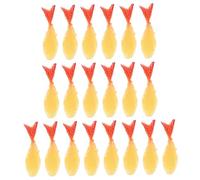 TOYANDONA 20 Pezzi Di Cibo Giapponese Artificiale In Miniatura Gamberetti Fritti In Tempura Realistico Di Di Mare Per Giocare A Fare Finta Di Mangiare Espositore Per