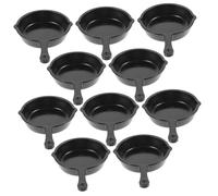 TOYANDONA 20 Pezzi mini padella accessori da cucina per case delle bambole stoviglie in miniatura per una casa delle bambole piccola padella plastica Black