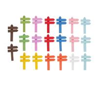 TOYANDONA 20 Pezzi Ornamenti di Legno Succulenti Recinto del Giardino Paesaggistico Decorazioni Mini Arredamento Recinzione in Miniatura Arredamento Piante Staccionata Micro Giardino