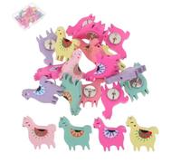 TOYANDONA 20 Pezzi Spille di Legno a Forma di Alpaca Carina Base Robusta e Superficie Liscia, per Bacheche in Ufficio e Aula Scolastica