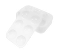 TOYANDONA 20 Pezzi Tavolozza per Pittura Rettangolare 6 Scomparti in Plastica Pp Bianco, Resistente e Portatile, per attività Creative e Pittura All'aperto