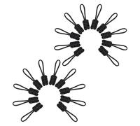 TOYANDONA 20 Tiretti per Cerniere in Nylon e Paracord Neri Estensori Resistenti Superficie Antiscivolo per Zaini Giacche e Bagagli Kit Riparazione senza Attrezzi per Sostituzione