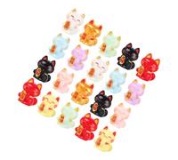 TOYANDONA 20pezzi Mini Statuetta Gatto in Resina Decorazione in Miniatura Per Bonsai Terrari Micro Landscape Simbolo Ricchezza e Felicità Per Soggiorno o Ufficio