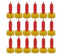 TOYANDONA 24 Pezzi Capezzolo per Allattamento in Plastico e Gomma Rosso per Agnelli e Cuccioli, Adatto a Bocca Delicata, per Cura del Bestiame in Stalle