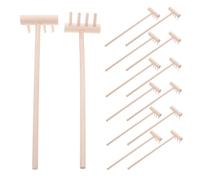 TOYANDONA 24 pezzi Mini in Legno per Zen da Tavolo per Meditazione Accessori Creativi per Giardini di Sabbia Strumenti Manuali Compatti per Bonsai e Decorazioni Artigianali