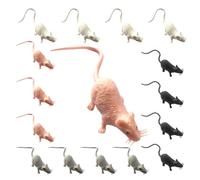 TOYANDONA 24 Topolini in Miniature per Decorazione da Scrivania e Vasi da Fiori Statue Carine per e Domestici Colori Nero Grigio Rosa