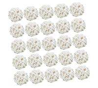 TOYANDONA 25 Pezzi Palline Rattan Aromaterapia Accessori Profumatori Naturali per Diffusore Palline Decorative per Vasi e Te Volatilizzazione Fragranze Senza Fuoco Bianco