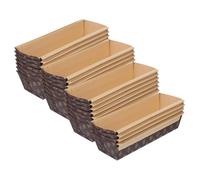 TOYANDONA 25pezzi Stampo per Toast Teglia Usa e Getta in Carta Resistente di Stampi per Plumcake Rettangolari Adatti per Mousse Lasagne e Torte di Frutta