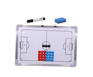 TOYANDONA 27pezzi Tabellone Da Calcio in Lega Di Alluminio Tabellone Per Allenamento Appendibile Elementi Magnetici Inclusi e Pennarello Bianco Per Allenamenti Strategie e Discussione Di