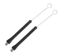 TOYANDONA 2pezzi Bacchette Per Batteria Acciaio Inossidabile Con Spazzole Filo Strumento Versatile Per Percussioni Adatto Diversi Stili Musicali