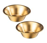 TOYANDONA 2pezzi Bicchieri per Salse in Acciaio Inox Bicchierini per Condimenti Bicchierini per Ketchup Utilizzabili per Feste di Compleanno Hot Pot Cibo Occidentale e Altri Usi