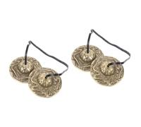 TOYANDONA 2pezzi Campane Di Meditazione Strumento Percussione Per Yoga e Cerimonie Religiose Campanella Artigianale Per Chakra e Rilassamento Design Resistente e Facile Da Usare