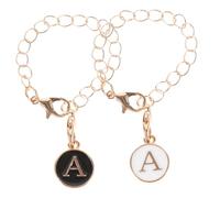 TOYANDONA 2pezzi Ciondoli Lettere in Etichette Lettere Per Manici Bicchieri Decorazioni Da Appendere Piccola Ciondoli Per Maniglie Identificative Accessori Unici Per Borse e