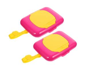 TOYANDONA 2pezzi Custodia Portatile Per Salviette Dispenser Ricaricabile Per Salviette Da Viaggio Scatola Per Per Ragazzo Ragazza Ragazza Uso