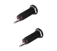 TOYANDONA 2pezzi End Pin Jack Per Chitarra Elettrica e Basso Connettore Tube-type Facile Da Installare Compatibile Con Chitarre Acustiche e Elettriche Nero Ricambio Di Alta Sensibilità e