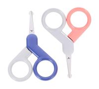 TOYANDONA 2pezzi Forbicine Per Unghie Ragazzo Ragazza Con Punta Arrotondata Per Manicure Sicura e Pratica Strumento Per Del Ragazzo Ragazza Inossidabile e Colori e Arancio