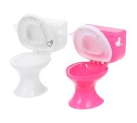 TOYANDONA 2pezzi Giocattolo Simulato Di Gabinetto Per Sicura e Colorata Gioco Educativo Per Sviluppare Creatività e Coordinazione Mano-occhio Per Casa Delle Bambole e Attività Di Ruolo