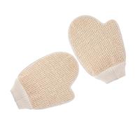 TOYANDONA 2pezzi Guanti Da Bagno Esfolianti Naturali Da Due Per Adulti Guanti Da Doccia Lato Sisal e Lato Peluche Per Scrub Corpo e Rimozione Dello Sporco