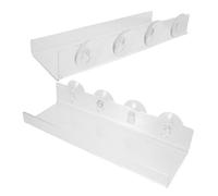 TOYANDONA 2pezzi Mensola Estensibile in Acrilico Trasparente per Piante Ventosa per Ed Esterno Adatta per Vasi Erbe Aromatiche e Piante