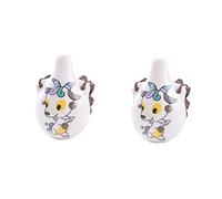 TOYANDONA 2pezzi Ocarina Ceramica Con Design Animale Strumento Musicale Portatile Per Principianti e Professionisti Pattern Pecora Facil Suonare Trasportare