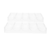 TOYANDONA 2pezzi Portafiche Da Poker Trasparente Contenitore Multi-griglia Per Fiche Scatola Riutilizzabile Per Organizzazione e Stoccaggio Fiche Di Gioco