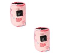 TOYANDONA 2pezzi Scaldabiberon Usb Per Auto Copertura Termica Per Bottiglie Di Latte Design Portatile Per Esterni Struttura Sandwich Per Maggiore Sicurezza e Comfort