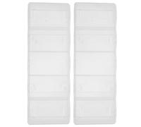 TOYANDONA 2pezzi Scatola Trasparente Per Fiches Da Poker Da Organizzatore Pratico in Plastica Per Conservazione Chip Carte Con Coperchio Design Multi-scomparto Per Gestione Classificata
