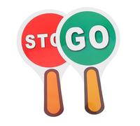TOYANDONA 2pezzi Segnale Stop e Segnaletica Rosse e Verdi Adatto per Aule e Giochi sulla Sicurezza per