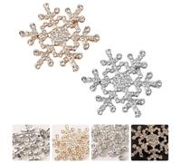 TOYANDONA 2pezzi Spille Natalizie a Fiocco di Neve in Lega e Strass Argento, Decorazione per Abiti Donna, Accessorio Moda per Feste di Natale e Premi di Gioco