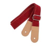 TOYANDONA 2pezzi Tracolla Per Ukulele Cotone e Pelle Vera Design Comfortevole Perfetta Per Musicisti Color Jujube
