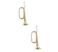 TOYANDONA 2pezzi Tromba Rame Per e Scuola Strumento Musicale Professionale Per Bande e Orchestre Suono Naturale e Melodioso Design Leggero e Portatile Facile Da Suonare Per Principianti e
