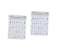 TOYANDONA 2pezzi Trumpet Chord Diagram Coated Paper Large Useful Chord Chart for Beginners Easy Learning Guide for Kids and Novice Players
