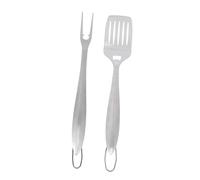TOYANDONA 2pezzi Utensili Per Barbecue All Aperto Attrezzi Per Grigliate in Acciaio Inossidabile Kit Di Strumenti Forchetta e Spatola Per Uso Pratico e Duraturo