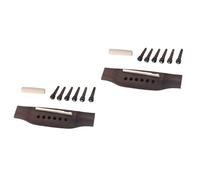 TOYANDONA 2sets Accessori Per Chitarra Ponte Acustico Palissandro Con Pini Legno e Nut e Saddle Osso Particolari Di Alta Durabilità e Leggerezza Per Chitarra