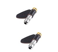 TOYANDONA 2sets Cavo Jack Per Chitarra Elettrica e Acustica Presa Endpin Rame Con Copertura Pelle Installazione Facile e Resistente Al Rumore