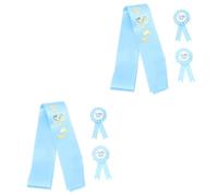 TOYANDONA 2sets Distintivi e Fascia Per Futuri Genitori Decorazioni Per Shower Con Spilla Per Papà e Mamma Accessorio Fotografico Per Festeggiamenti Arrivo Del Bebè
