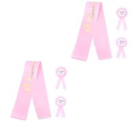 TOYANDONA 2sets Mom to Be Con Sash e Distintivi Per Papà e Mamma Decorazioni Per Shower e Rivelazione Del Genere Per Futuri Genitori